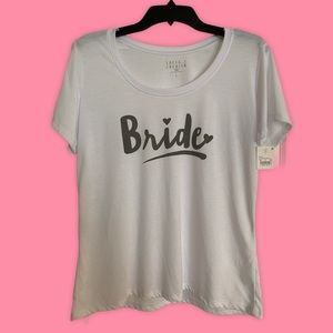 NWT White Bride TShirt Sz L